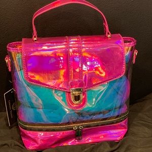 Fuchsia Holographic Bag